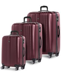 Set Valigie FERGÉ MILANO - 3 Pezzi Rigide, Leggere, 4 Ruote, Marrone - Foto 3