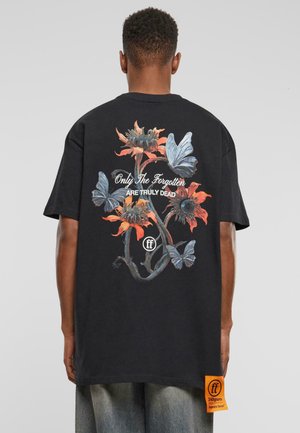 Forgotten Faces FLOWERS - T-Shirt print - black