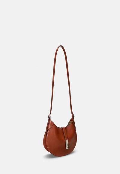 Polo Ralph Lauren POLO ID LEATHER SMALL SHOULDER BAG - Geantă crossbody - whiskey