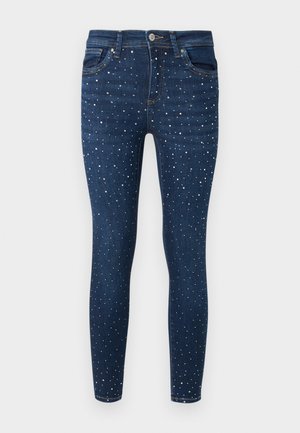 ONLY Petite, ONLWAUW WAIST RHINESTONE  - Jeans Skinny Fit - dark blue denim