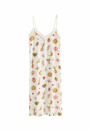 Never Fully Dressed MYSTIC MIDI PRINTED SLIP - REGULAR FIT - Nightie - cream