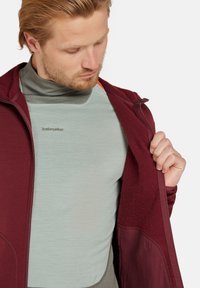 icebreaker MERINO 560 HEAVY WEIGHT  REAL FLEECE ELEMENTAL ZIP HOODIE - Sweatjakke - dark red
