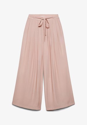 Terranova, WIDE LEG A TINTA UNITA CON CINTURA - Pantaloni - rosa antico