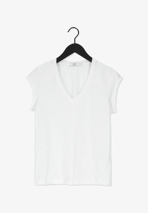 Coster Copenhagen HEART V-NECK - Camiseta básica - gebroken wit