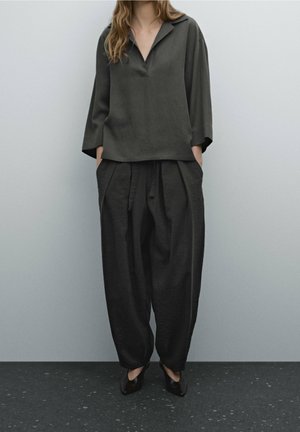 Bluse - mottled brown