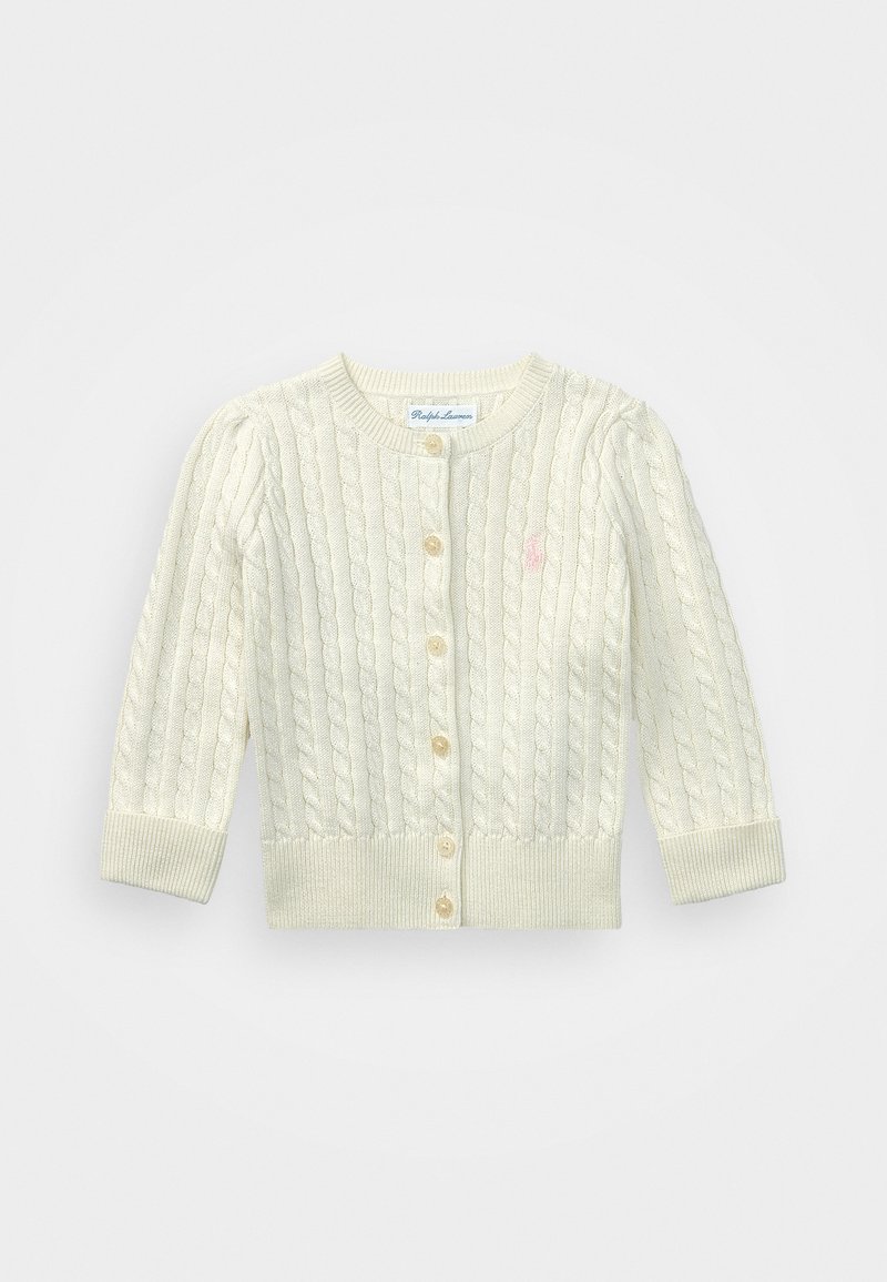 Polo Ralph Lauren MINI CABLE COTTON CARDIGAN - Cardigan - warm white