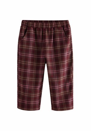 REGULAR FIT - CHECK WIDE LEG - Tygbyxor - berry red