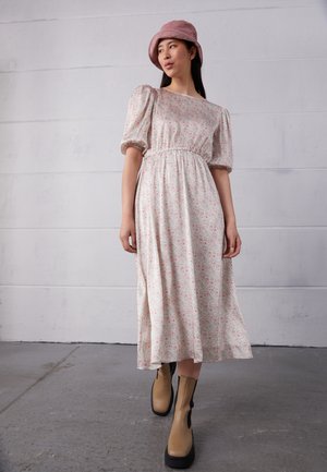 BALLOON SLEEVE STRUCTURED DRESS - Kjole - pink flower