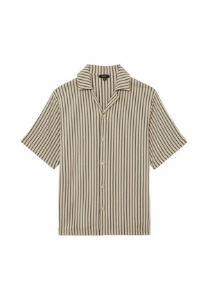 Reiss, REGULAR FIT - GRIFF TEXTURED STRIPE CUBAN-COLLAR SHIRT . - Shirt - stone grey
