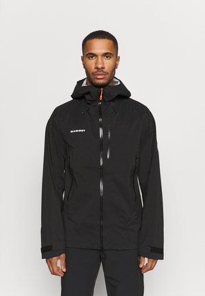KENTO HOODED JACKET MEN - Regnjacka - black/white