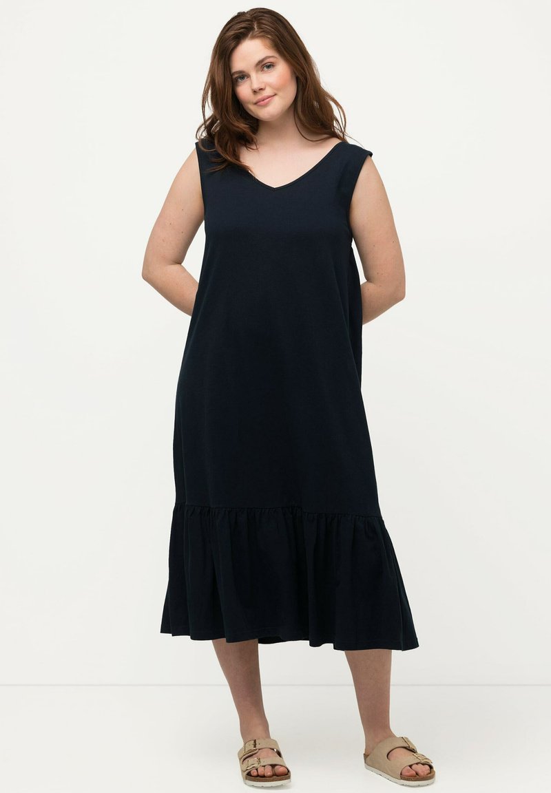 Ulla Popken V-AUSSCHNITT, ÄRMELLOS,  - Freizeitkleid - dark blue