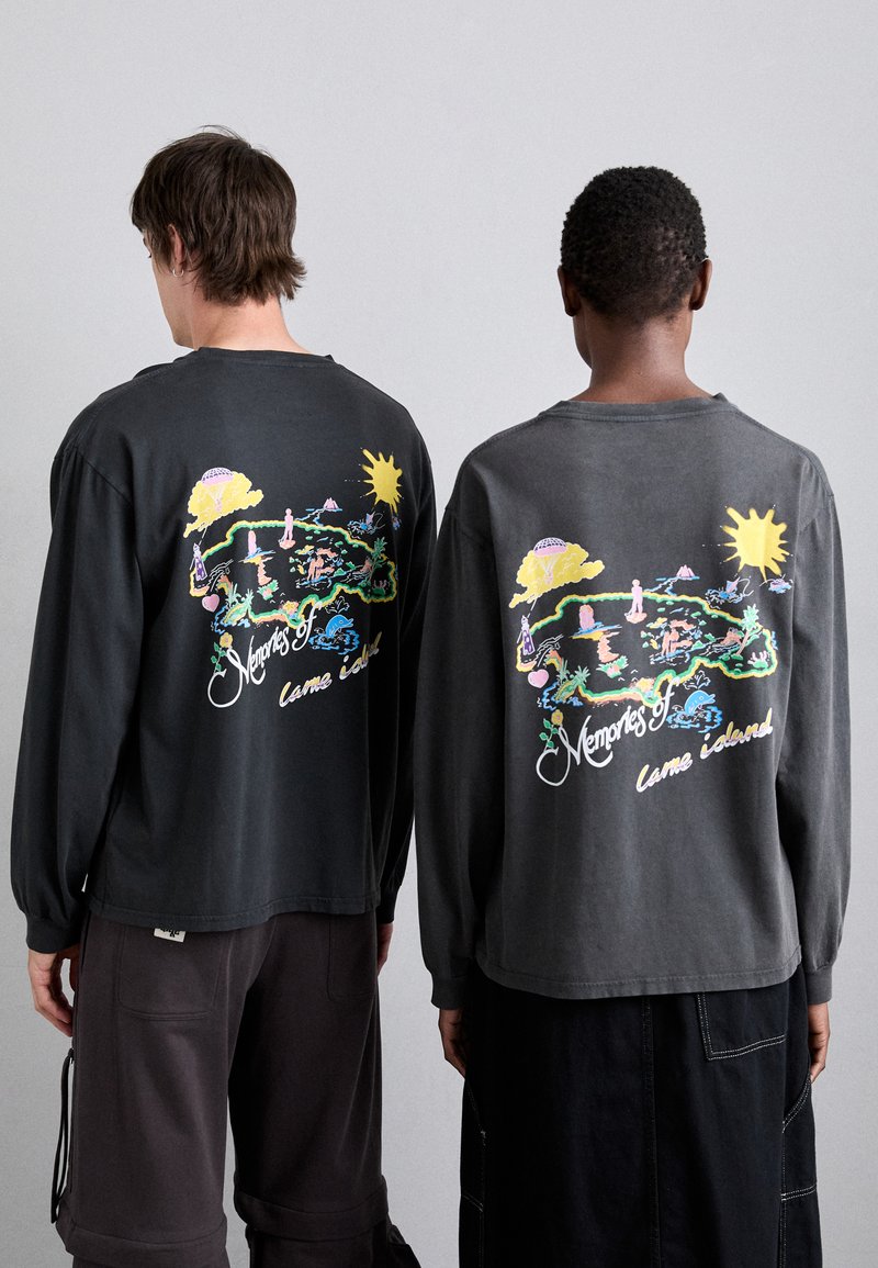 Carne Bollente CUM TO ISLAND UNISEX - Top dugih rukava - washed black