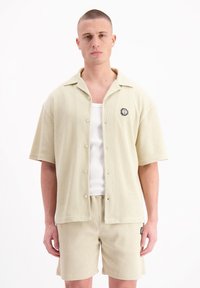 Black Bananas MONOGRAM WAFFLE - Overhemd - beige