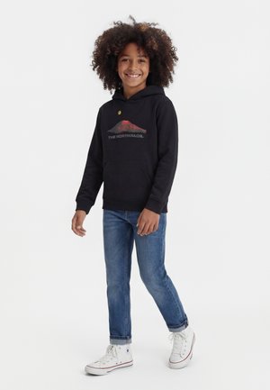 The North Face MOUNTAIN NIGHT RELAXED GRAPHIC - Φούτερ με κουκούλα - black