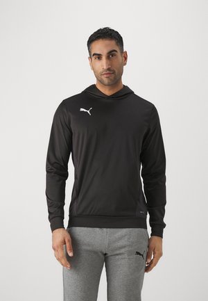 TEAMGOAL TRAINING HOODY - Camiseta de manga larga - black/white/flat dark gray