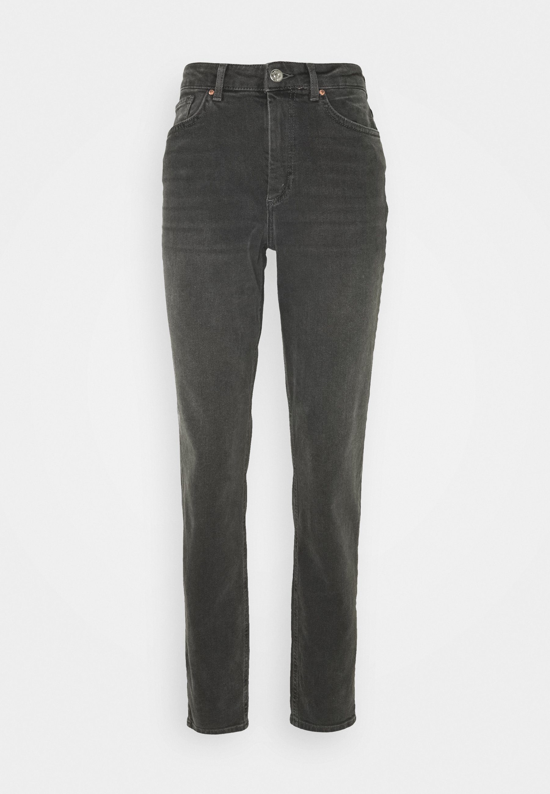 Only Tall Onlveneda Life Mom Jeans Relaxed Fit Grey Denim Grau Zalando De