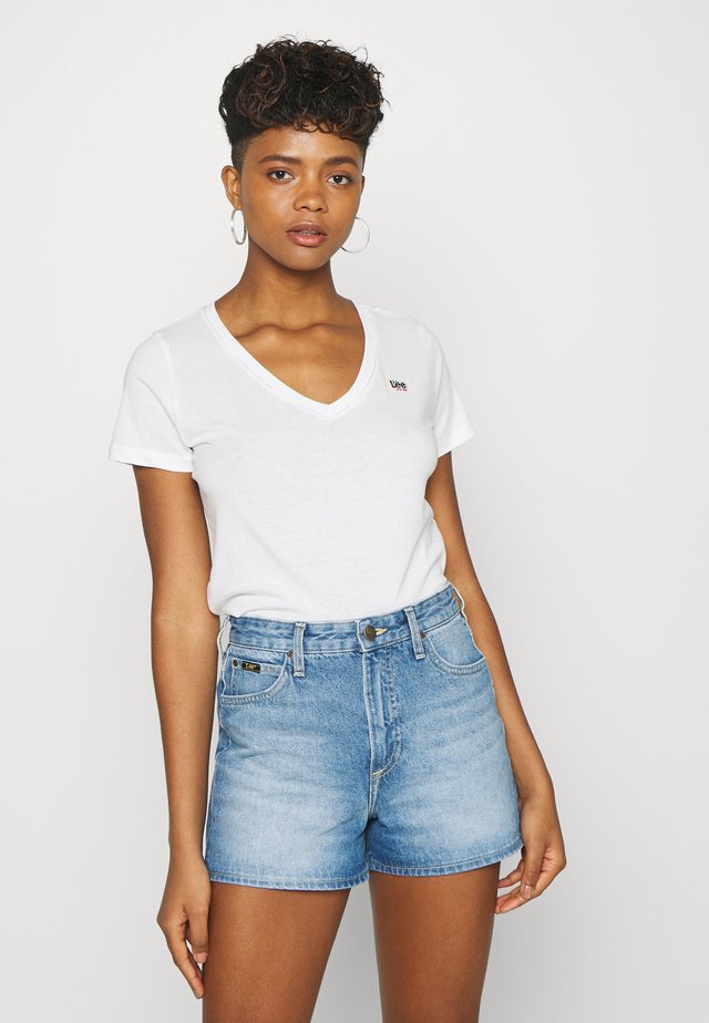 PRIDE V NECK TEE - Print T-shirt - white
