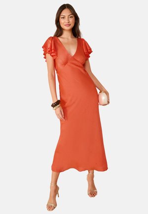 Friends Like These V-NECK FRILL SLEEVE - Ballkleid - orange