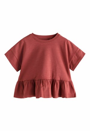 REGULAR FIT - SHORT SLEEVE  - Tričko s potlačou - rust brown