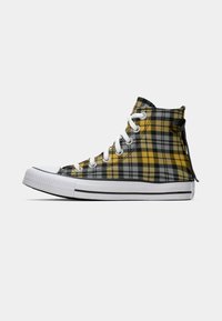 CHUCK TAYLOR ALL STAR PLAID - Vysoké tenisky - black/yellow/white