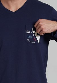 TOM TAILOR SET - Nachtwäsche Set - blau dunkel allover