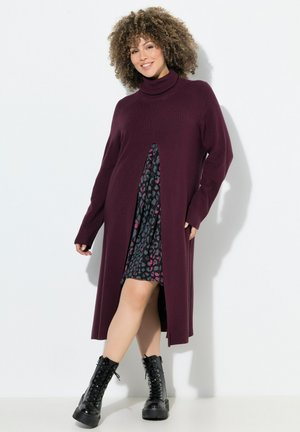 LONG SLEEVE TURTLENECK - Gebreide jurk - plum