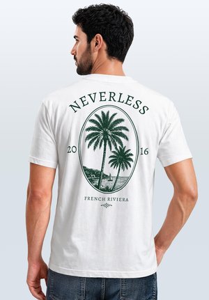 Neverless, Print T-shirt - slim fit weiß