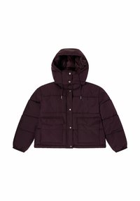 Lee LINED SHORT PUFFER WITH HOOD RELAXED FIT - Giacca invernale - deep wine