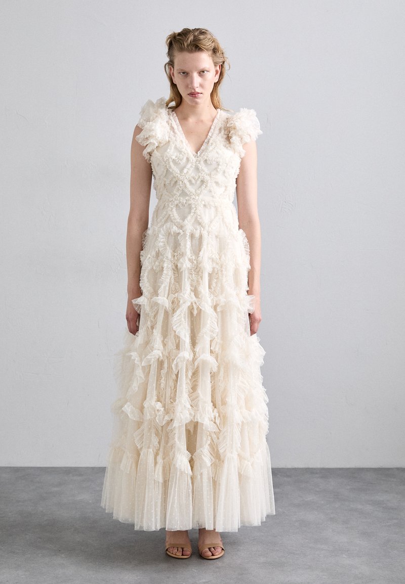 Needle & Thread AMORETTE V NECK GOWN - Occasion wear - cream