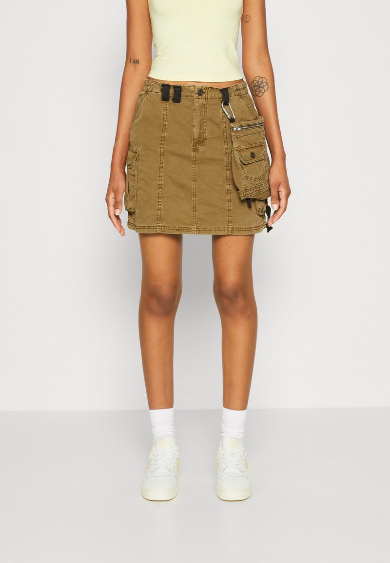 BDG Urban Outfitters MILITARY CARGO SKIRT Mini skirt khaki Zalando.ie