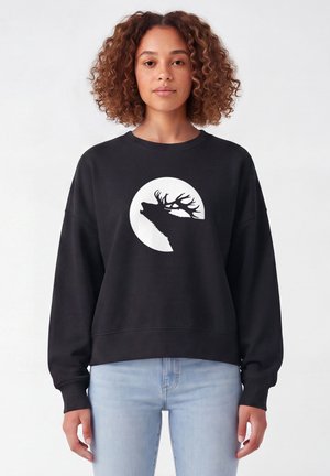 watapparel, RÖHRENDER HIRSCH - Sweatshirt - black