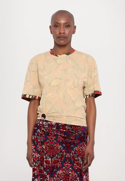 Rabanne T-shirt imprimé - beige/kaki/brique/noir