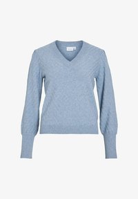 VILA VITULI O NECK DETAIL - Maglione - deep depths/cachi VILA VITULI O NECK DETAIL - Maglione - deep depths/cachi