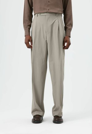PLEATED WIDE-LEG - Stoffhose - light khaki