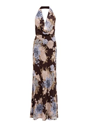 Forever New, MARINA COWL HALTER GOWN - Cocktailkjole / festkjole - brown/blue