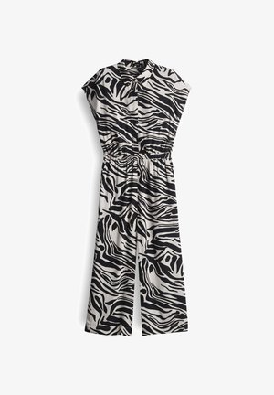 someday., MID RISE CROPPED ANIMAL PRINT - Jumpsuit - black