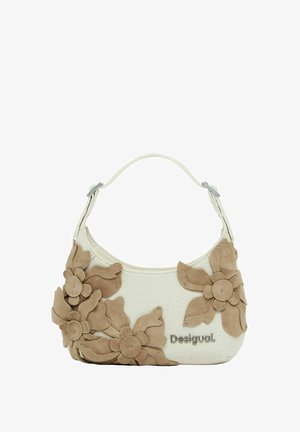 Desigual SMALL WITH APPLIQUÉS - Geantă de mână - beige