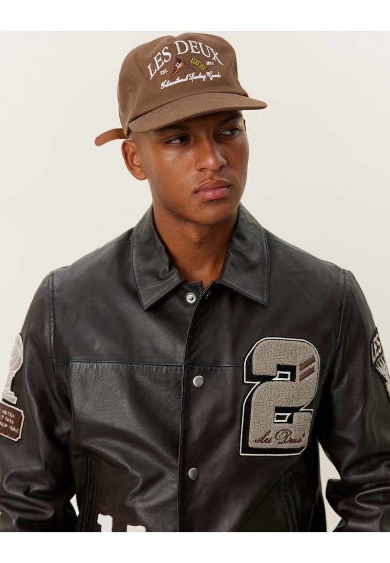 Les Deux VARSITY JACKET - Blouson Bomber - dark brown/marron foncé