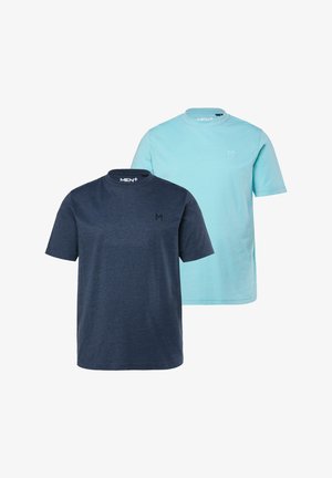 Men Plus, MEN+ T-SHIRT, BASIC, 2ER-PACK, HALBARM, RUNDHALS, BIS 8 XL - T-shirt basic - bright turquoise