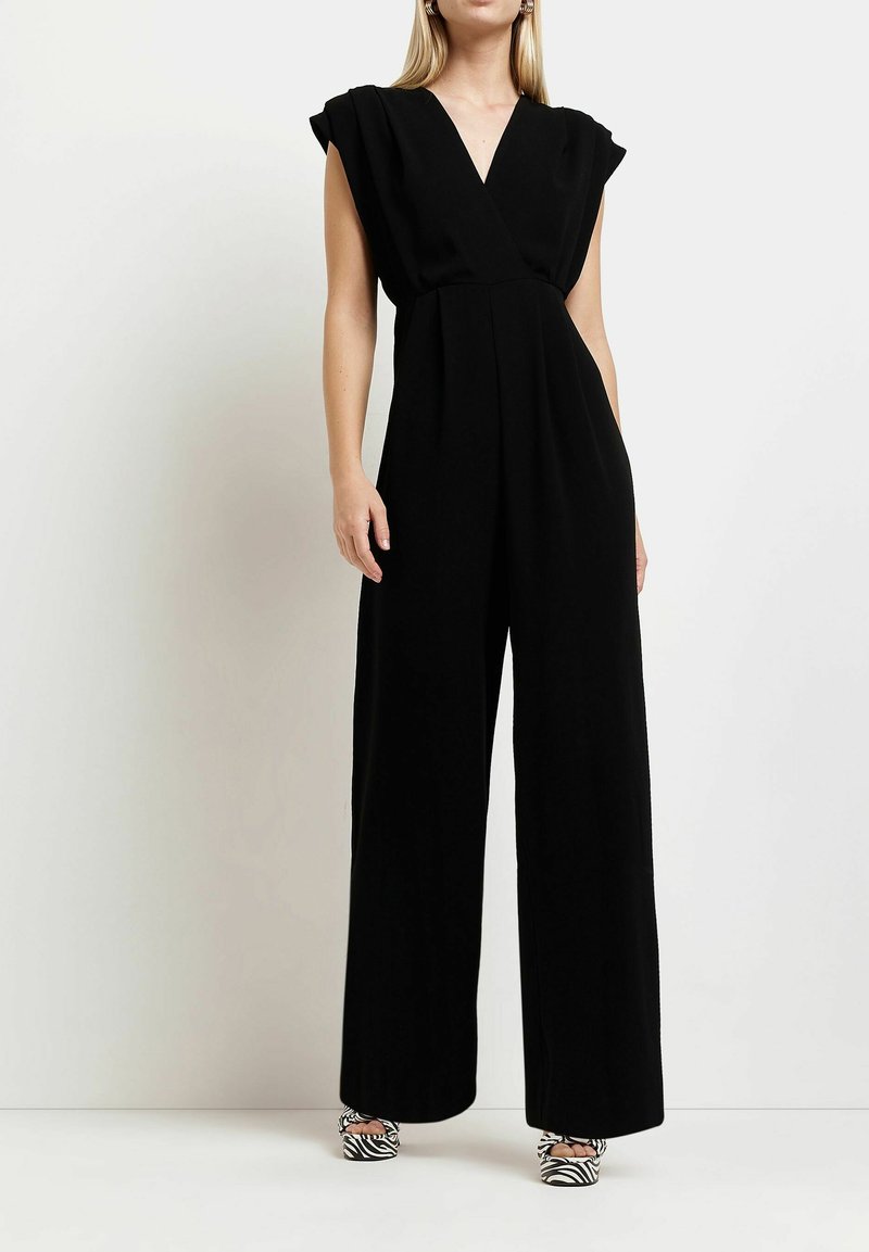 Damen Kleider | River Island Jumpsuit black/schwarz - FU66099 Damen Kleider | River Island Jumpsuit black/schwarz - FU66099