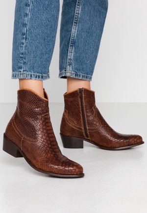 Bottines de cowboy / motard - brown