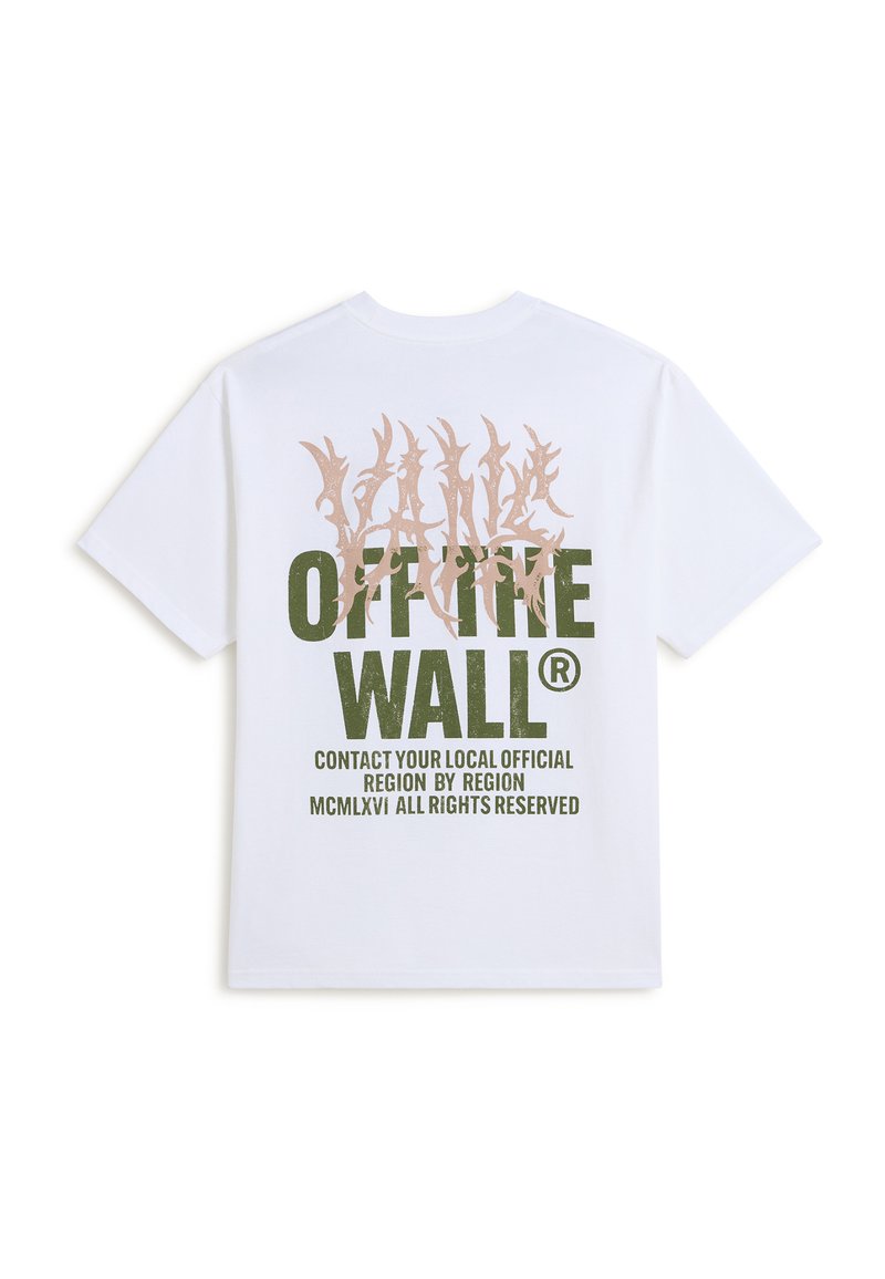 Vans METAL WALL - Triko s potiskem - white