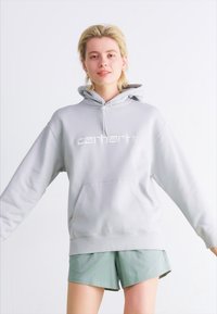 Carhartt WIP HOODED - Felpa - basalt/white
