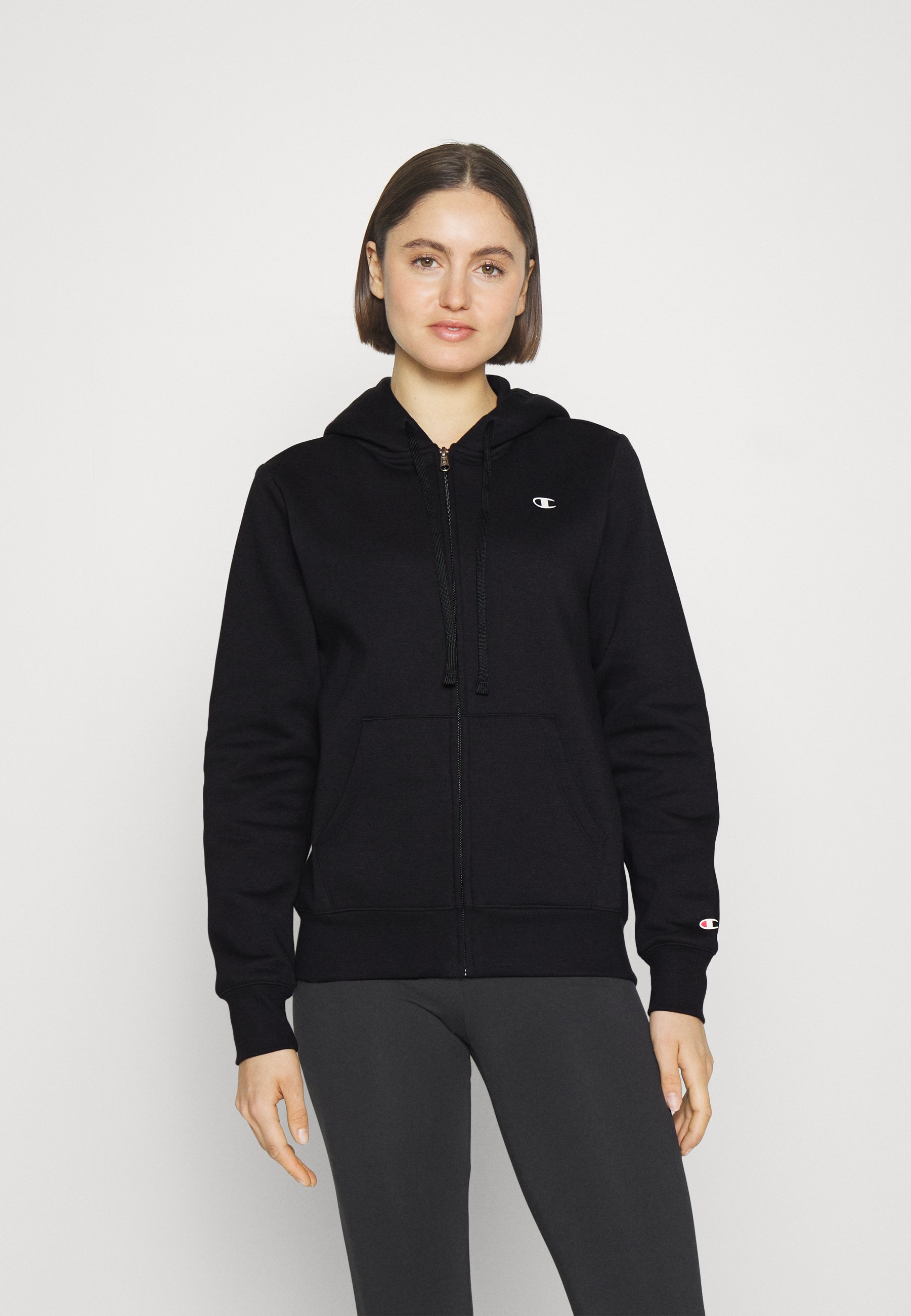 Champion BASIC HOODED FULL ZIP - Zip-up sweatshirt - black 