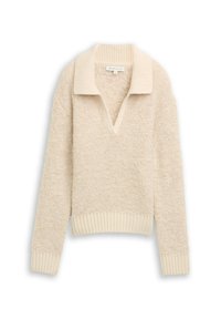 MIT KRAGEN - Poloshirt - sand stone beige melange