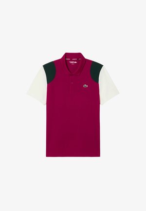 Lacoste, LACOSTE - - Polo - rose fushia vert blanc-ty