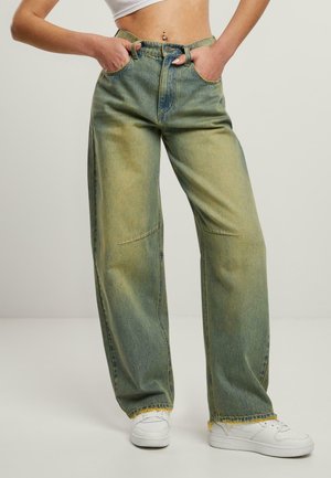 BAGGY - Blugi loose fit - blue green
