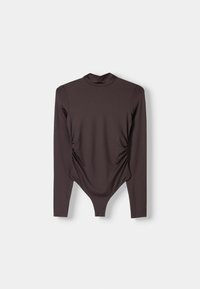 NECK - Long sleeved top - mottled dark brown