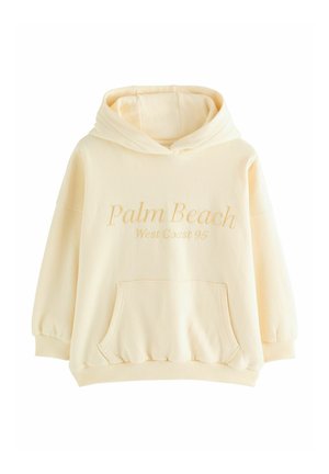 Hættetrøje - yellow embroidered detail