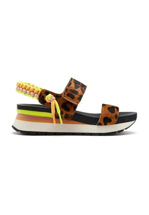 Sandales compensées - leopardo
